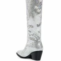 AZALEA WANG DRIVEN RHINESTONE WESTERN BOOT IN SILVER -Sewing Down South shop azalea wang driven rhinestone western boot in silver silver 4 4