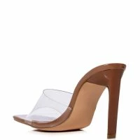 AZALEA WANG DROP STILETTO SANDAL IN NUDE -Sewing Down South shop azalea wang drop stiletto sandal in nude nude 4 4