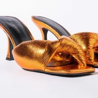 AZALEA WANG EASY WITH YOU CHUNKY SANDAL IN ORANGE -Sewing Down South shop azalea wang easy with you chunky sandal in orange orange 6 6