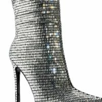 AZALEA WANG ELOISE RHINESTONE STILETTO BOOT IN SILVER -Sewing Down South shop azalea wang eloise rhinestone stiletto boot in silver silver 5 5