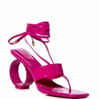 AZALEA WANG ELVIRDA CIRCLE SANDAL IN PINK -Sewing Down South shop azalea wang elvirda circle heel sandal in pink pink 3 3