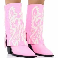AZALEA WANG ESPERANZA WESTERN BOOTIE IN LIGHT PINK
