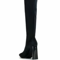 AZALEA WANG ESTATE NEOPRENE KNEE HIGH BOOT IN BLACK -Sewing Down South shop azalea wang estate neoprene knee high boot in black black 4 4