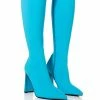 AZALEA WANG ESTATE NEOPRENE KNEE HIGH BOOT IN BLUE