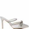 AZALEA WANG EVIT STILETTO MULE PUMP IN WHITE