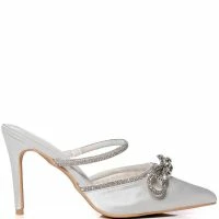 AZALEA WANG EVIT STILETTO MULE PUMP IN WHITE