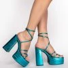 AZALEA WANG EYES ON ME CHUNKY SANDAL IN BLUE