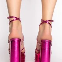 AZALEA WANG EYES ON ME CHUNKY SANDAL IN PINK -Sewing Down South shop azalea wang eyes on me chunky sandal in pink pink 4 4