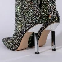 AZALEA WANG EYES ON ME STILETTO BOOTIE IN MULTI -Sewing Down South shop azalea wang eyes on me stiletto bootie in multi multi 5 5