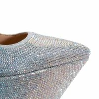 AZALEA WANG FELIZ RHINESTONE EMBELLISHED PLATFORM STILETTO PUMP IN SILVER -Sewing Down South shop azalea wang feliz rhinestone embellished platform stiletto pump in silver silver 5 5