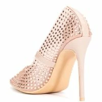 AZALEA WANG FIND ME ON THE DANCEFLOOR RHINESTONE PVC PUMP IN NUDE -Sewing Down South shop azalea wang find me on the dancefloor rhinestone pvc pump in nude nude 4 4