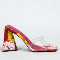 AZALEA WANG FLOWER POWER CHUNKY SANDAL IN MULTI -Sewing Down South shop azalea wang flower power chunky sandal in multi multi 3 3