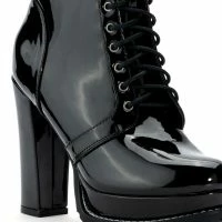 AZALEA WANG FREDDIE CHUNKY LACE UP BOOTIE IN BLACK 9 AZALEA WANG FREDDIE CHUNKY LACE UP BOOTIE IN BLACK -Sewing Down South shop azalea wang freddie chunky lace up bootie in black black 5 5