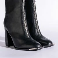 AZALEA WANG FRESCO ZIP CHUNKY BOOT IN BLACK -Sewing Down South shop azalea wang fresco zip chunky boot in black black 4 4