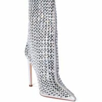 AZALEA WANG FULL OF LOVE RHINESTONE EMBELLISHED BOOTIE IN SILVER -Sewing Down South shop azalea wang full of love rhinestone embellished bootie in silver silver 3 3