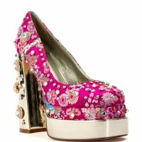 AZALEA WANG GEMMA SATIN EMBELLISHED PUMP IN PINK -Sewing Down South shop azalea wang gemma satin embellished pump in pink pink 3 3