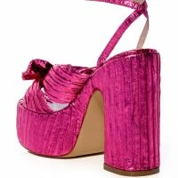 AZALEA WANG GENEROUS CHUNKY STRAP SANDAL IN PINK -Sewing Down South shop azalea wang generous chunky strap sandal in pink pink 4 4 c1