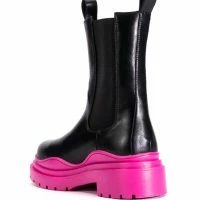 AZALEA WANG GHOSTED FLATFORM CHELSEA BOOT IN FUCHSIA -Sewing Down South shop azalea wang ghosted flatform chelsea boot in fuchsia fuchsia 4 4 c1 c1