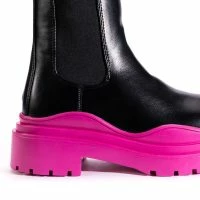 AZALEA WANG GHOSTED FLATFORM CHELSEA BOOT IN FUCHSIA -Sewing Down South shop azalea wang ghosted flatform chelsea boot in fuchsia fuchsia 5 5 c1 c1