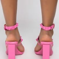 AZALEA WANG GIVE YOU EVERYTHING CHUNKY SANDAL IN PINK -Sewing Down South shop azalea wang give you everything chunky sandal in pink pink 4 4