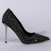 AZALEA WANG GLITCH IN THE SYSTEM STILETTO PUMP IN BLACK -Sewing Down South shop azalea wang glitch in the system stiletto pump in black black 3 3