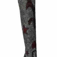 AZALEA WANG GO WITH THE FLOW WESTERN THIGH HIGH CHUNKY HEEL BOOT -Sewing Down South shop azalea wang go with the flow western thigh high chunky heel boot black 7 7