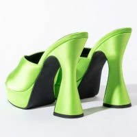 AZALEA WANG GOLDEN HOUR CHUNKY SANDAL IN GREEN -Sewing Down South shop azalea wang golden hour chunky sandal in green green 5 5