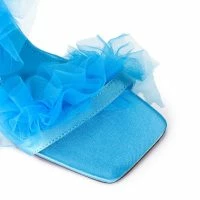 AZALEA WANG GRAPEFRUIT TULLE STILETTO SANDAL IN BLUE -Sewing Down South shop azalea wang grapefruit tulle stiletto sandal in blue blue 5 5