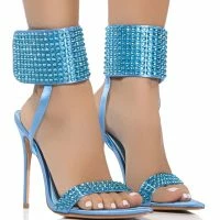 AZALEA WANG GRIFFON EMBELLISHED STILETTO SANDAL