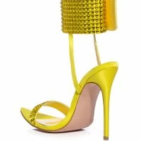 AZALEA WANG GRIFFON EMBELLISHED STILETTO SANDAL -Sewing Down South shop azalea wang griffon embellished stiletto sandal yellow 4 4