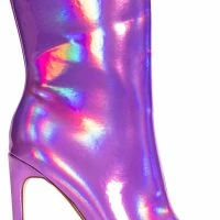 AZALEA WANG HALO HOLOGRAPHIC STILETTO BOOTIE IN PURPLE -Sewing Down South shop azalea wang halo holographic stiletto bootie in purple purple 5 5
