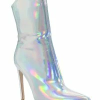 AZALEA WANG HALO SEXY STILETTO BOOTIE IN SILVER -Sewing Down South shop azalea wang halo sexy stiletto bootie in silver silver 5 5
