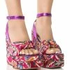 AZALEA WANG HAYDEN BROCADE WEDGE SANDAL