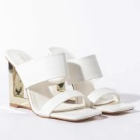 AZALEA WANG HEAD IN THE CLOUDS WEDGE SANDAL IN WHITE -Sewing Down South shop azalea wang head in the clouds wedge sandal in white white 4 4