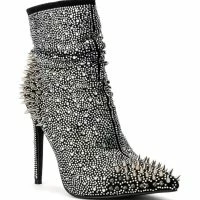 AZALEA WANG HEADSTRONG RHINESTONE SPIKE STILETTO BOOTIE IN BLACK 7 AZALEA WANG HEADSTRONG RHINESTONE SPIKE STILETTO BOOTIE IN BLACK -Sewing Down South shop azalea wang headstrong rhinestone spike stiletto bootie in black black 3 3