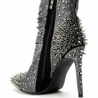 AZALEA WANG HEADSTRONG RHINESTONE SPIKE STILETTO BOOTIE IN BLACK 8 AZALEA WANG HEADSTRONG RHINESTONE SPIKE STILETTO BOOTIE IN BLACK -Sewing Down South shop azalea wang headstrong rhinestone spike stiletto bootie in black black 4 4