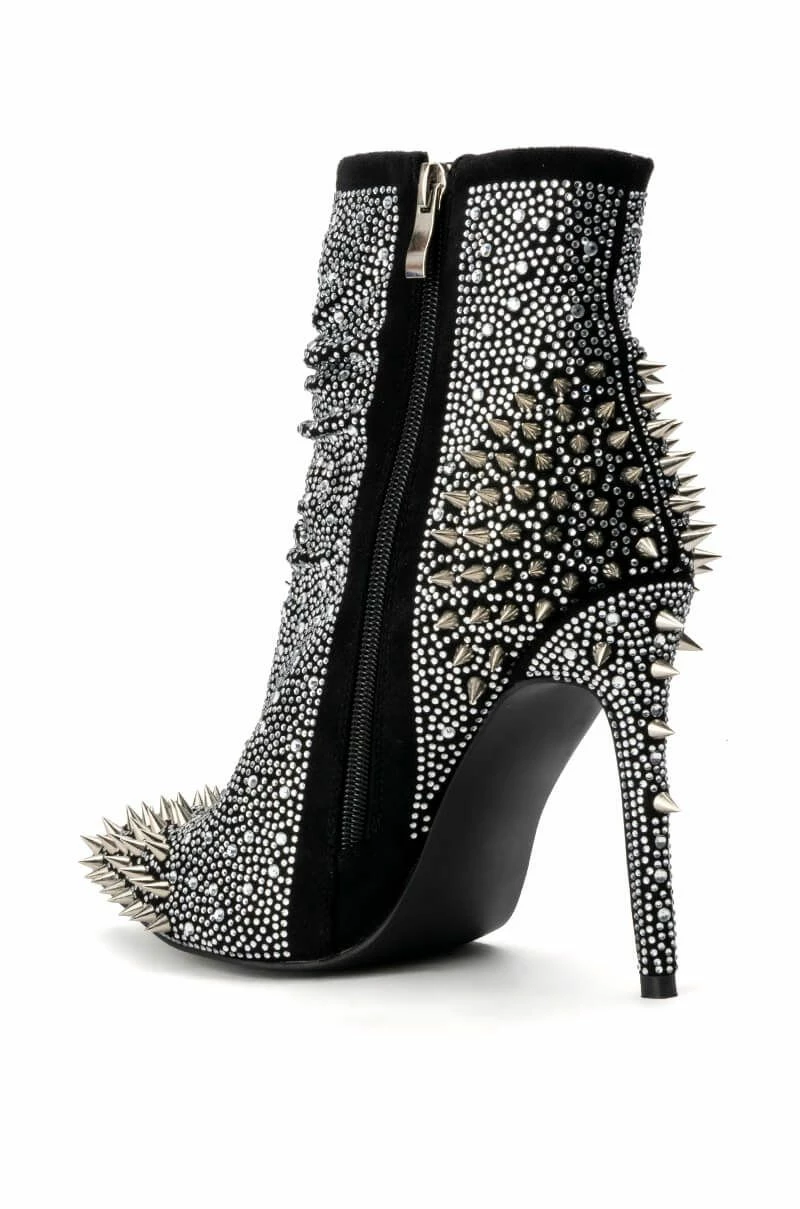 AZALEA WANG HEADSTRONG RHINESTONE SPIKE STILETTO BOOTIE IN BLACK 4 AZALEA WANG HEADSTRONG RHINESTONE SPIKE STILETTO BOOTIE IN BLACK - Image 4