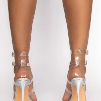 AZALEA WANG HEART BREAKER STILETTO SANDAL IN HOLOGRAM -Sewing Down South shop azalea wang heart breaker stiletto sandal in hologram hologram 4 4