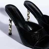 AZALEA WANG HEARTS RACING STILETTO SANDAL IN BLACK -Sewing Down South shop azalea wang hearts racing stiletto sandal in black black 6 6