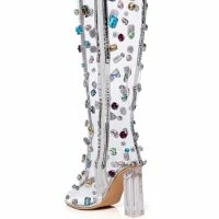 AZALEA WANG HEIDI EMBELLISHED PVC BOOT IN MULTI -Sewing Down South shop azalea wang heidi embellished pvc boot in multi multi 4 4 c1