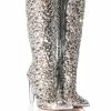 AZALEA WANG HONEY EMBELLISHED PVC BOOT IN SILVER