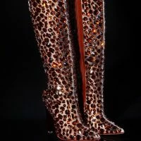 AZALEA WANG HONEY EMBELLISHED PVC CHUNKY BOOT IN BROWN -Sewing Down South shop azalea wang honey embellished pvc chunky boot in brown brown 1 1 c1