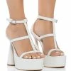 AZALEA WANG HONOLULU CHUNKY SANDAL IN WHITE