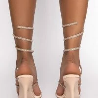 AZALEA WANG HOT TO TROT STILETTO SANDAL IN BLUSH -Sewing Down South shop azalea wang hot to trot stiletto sandal in blush blush 4 4