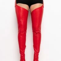 AZALEA WANG IM MOVIN ON BELTED STILETTO BOOT WITH 4 WAY STRETCH IN RED 9 AZALEA WANG IM MOVIN ON BELTED STILETTO BOOT WITH 4 WAY STRETCH IN RED -Sewing Down South shop azalea wang im movin on belted stiletto boot in red red 4 4