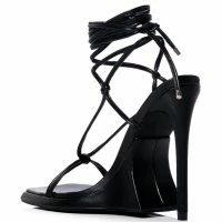 AZALEA WANG IMPULSIVE CHUNKY SANDAL IN BLACK -Sewing Down South shop azalea wang impulsive chunky pump in black black 4 4 c1