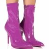 AZALEA WANG ISABELLA PATENT BOOTIE IN PURPLE