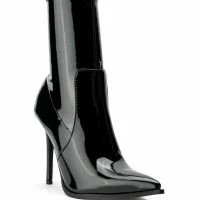 AZALEA WANG ISABELLA PATENT STRETCH BOOTIE IN BLACKPATENT -Sewing Down South shop azalea wang isabella patent stretch bootie in blackpatent black 3 3