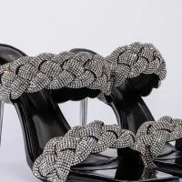 AZALEA WANG IT WAS ALL A DREAM STILETTO SANDAL IN BLACK -Sewing Down South shop azalea wang it was all a dream stiletto sandal in black black 6 6