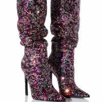 AZALEA WANG IZZY EMBELLISHED BOOT IN MULTI